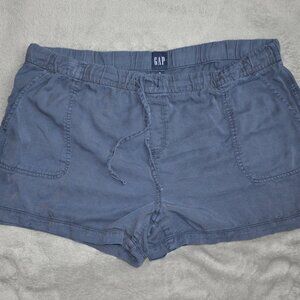 GAP Tencel Navy Blue Shorts Elastic Waist Drawstring Womens XL